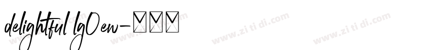 delightful lg0ew字体转换